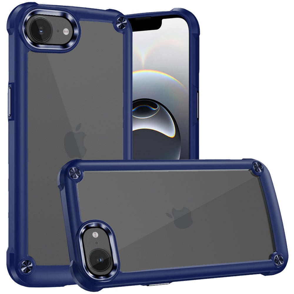 iPhone 17E / 16E / SE4 Ultimate CaseX Transparent Hybrid Case with Metal Buttons And Camera Edges - Blue ( 1107764) (MSRP $49.99)