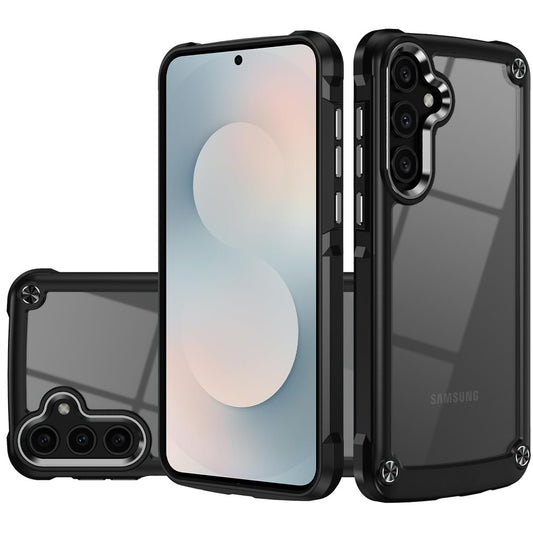 Samsung s25 FE Ultimate CaseX Transparent Hybrid Case with Metal Buttons And Camera Edges - Black ( 1103587) (MSRP $39.99)