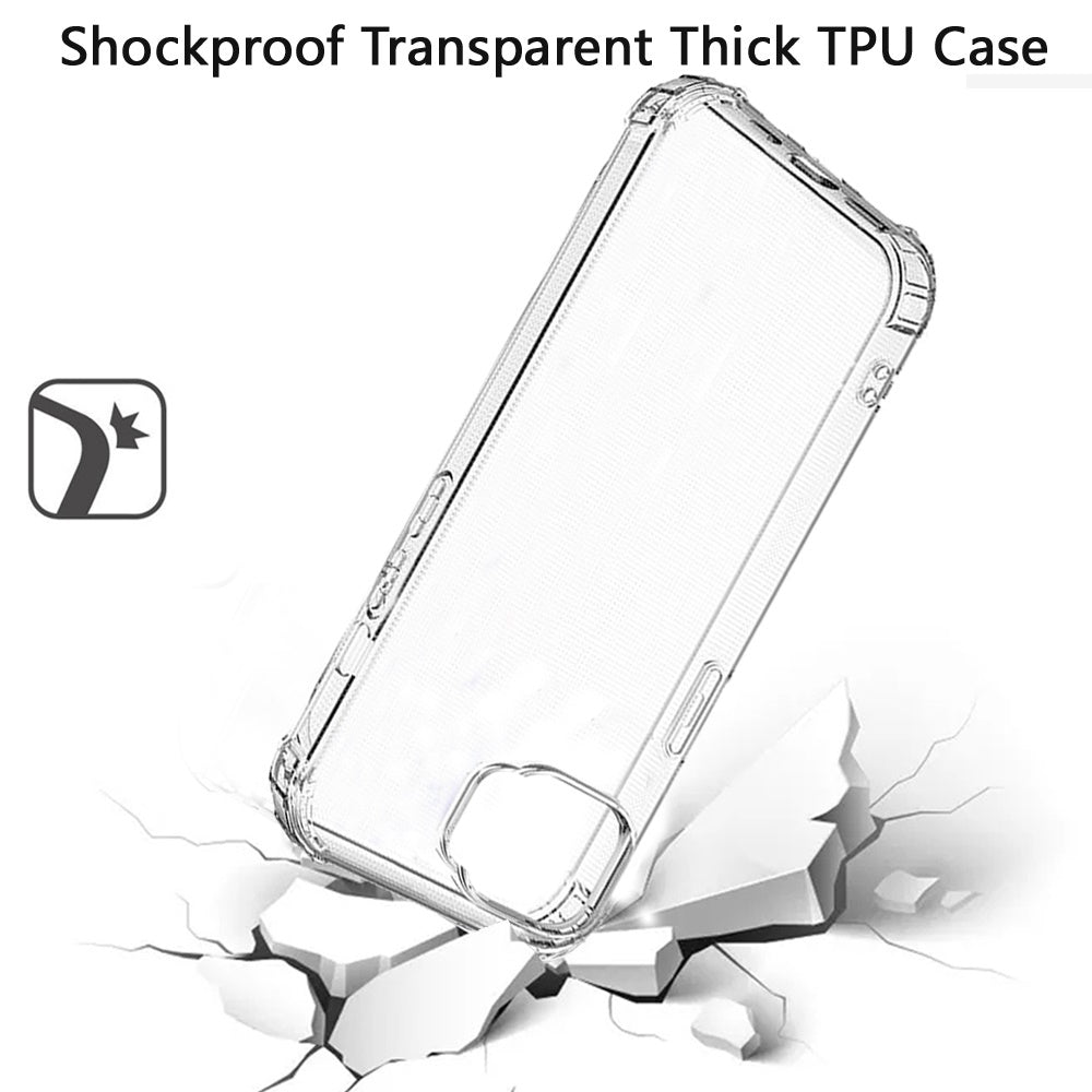 Moto One 5G, Moto G 5G Plus Shockproof Transparent Thick TPU Case Cover - Clear (1101975)
