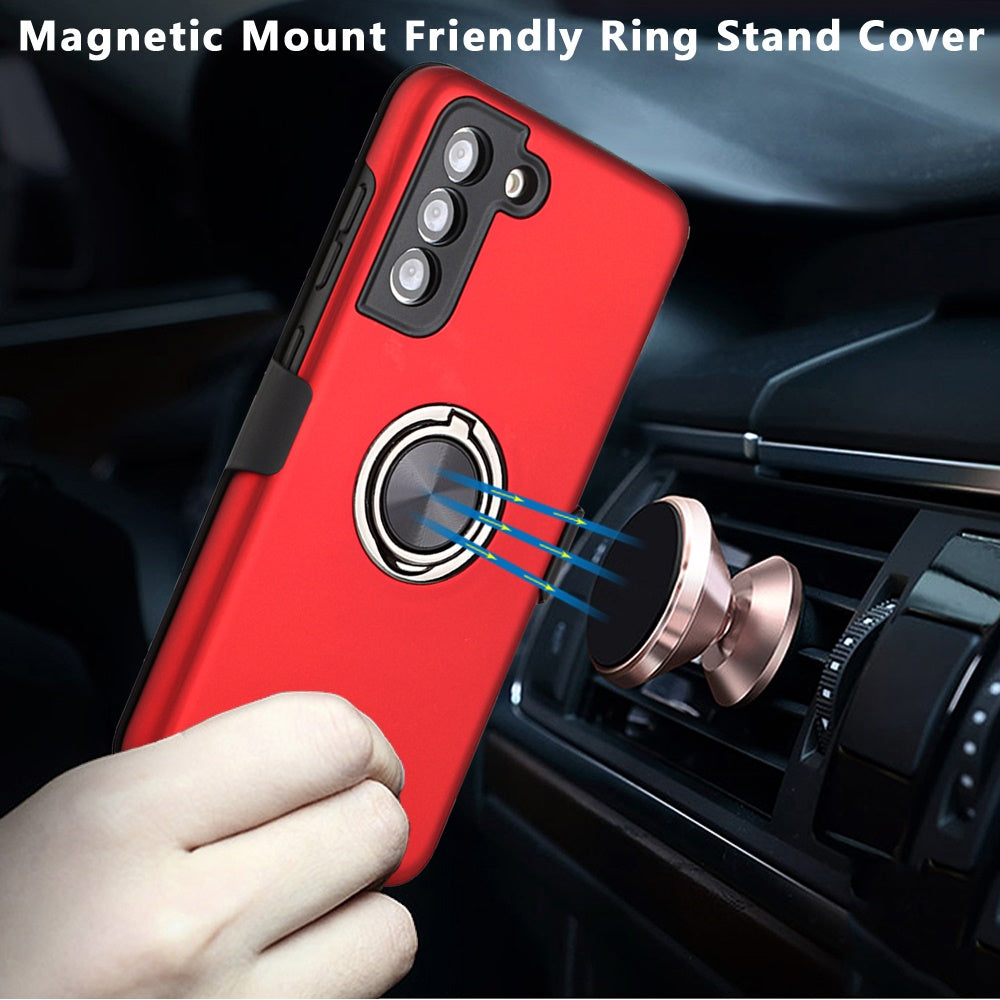Samsung Galaxy S21 FE 3in1 CHIEF Combo Holster Clip Stand Hybrid Case Cover - Red (1102631)