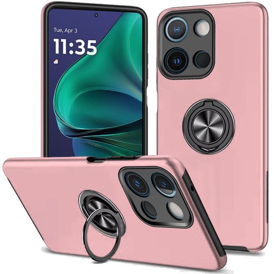 Moto G Stylus 5G 2025 CHIEF Oil Painted Magnetic Ring Stand Hybrid Case Cover - Pink  (1102853)