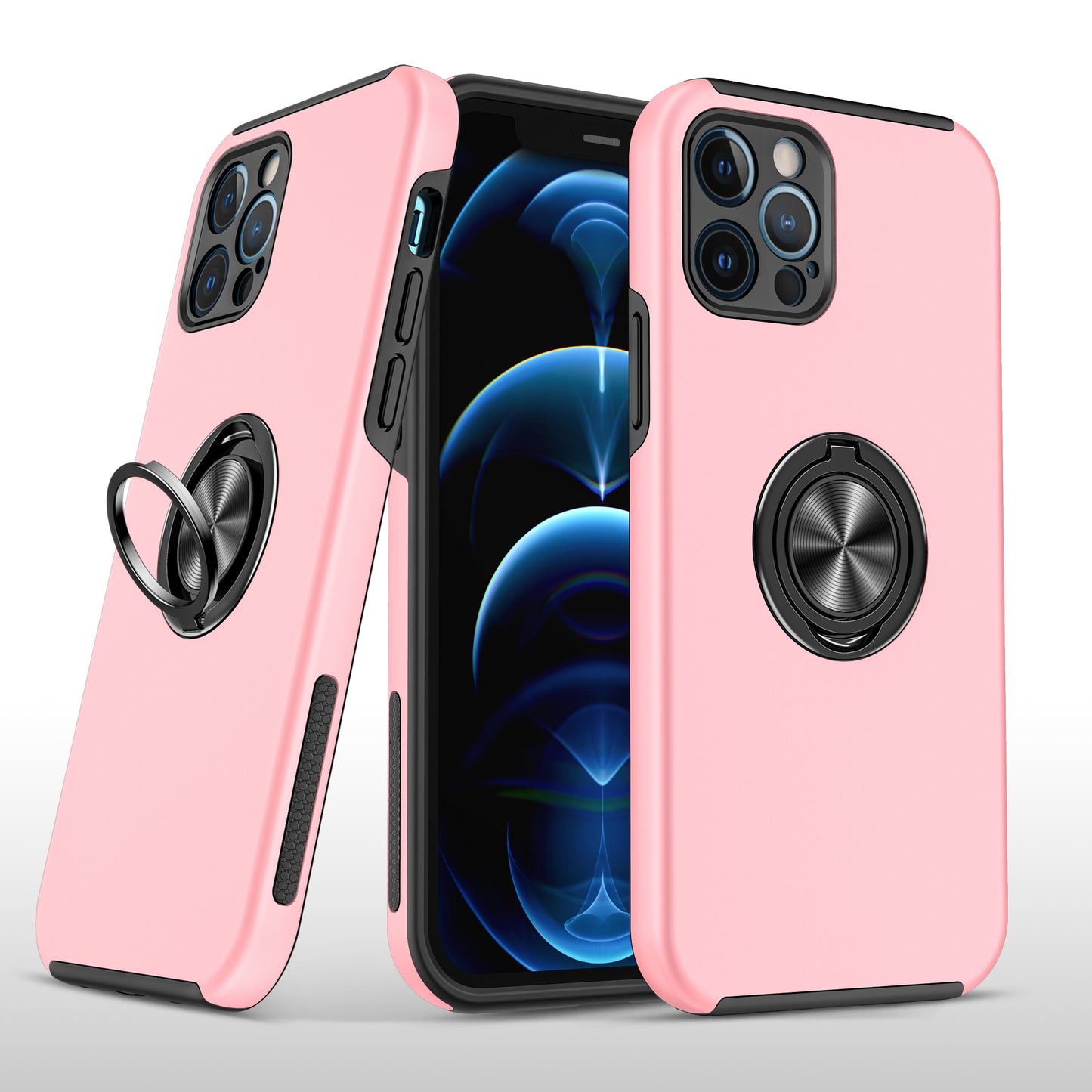 iPhone 15/14/13 and 16E CHIEF Oil Painted Magnetic Ring Stand Hybrid Case Cover - Pink ( 1107618) (MSRP $49.99)