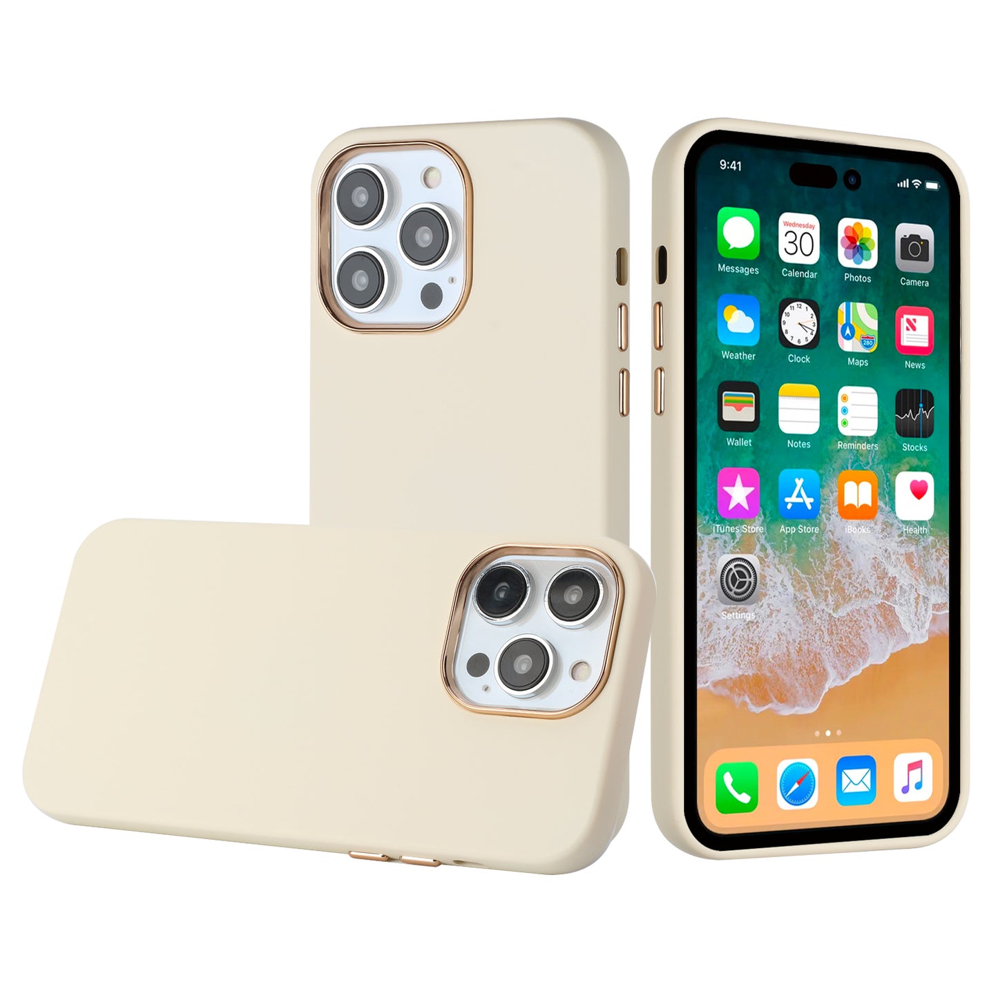 Apple iPhone 11 (XI6.1) Classy Slick Chromed Around Hybrid Case Cover - White (1106735)