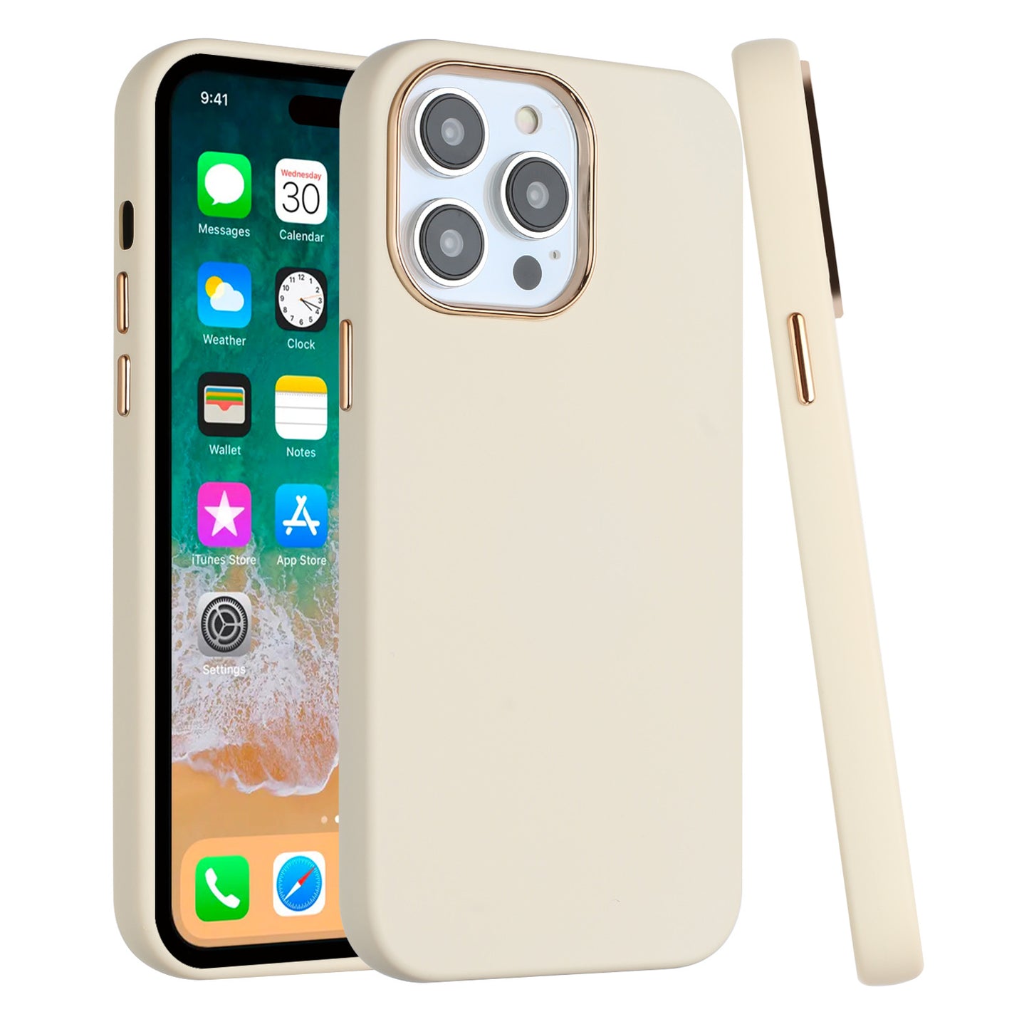 Apple iPhone 11 (XI6.1) Classy Slick Chromed Around Hybrid Case Cover - White (1106735)