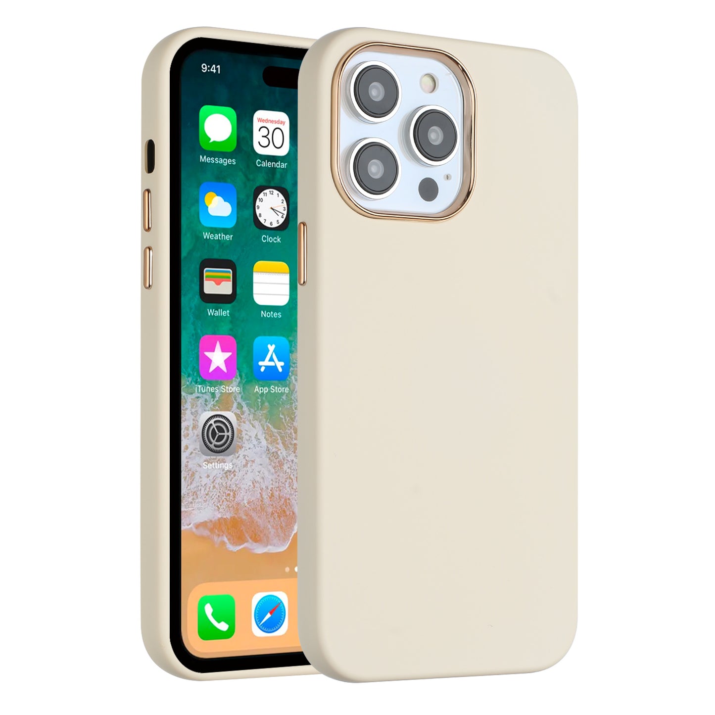Apple iPhone 11 (XI6.1) Classy Slick Chromed Around Hybrid Case Cover - White (1106735)