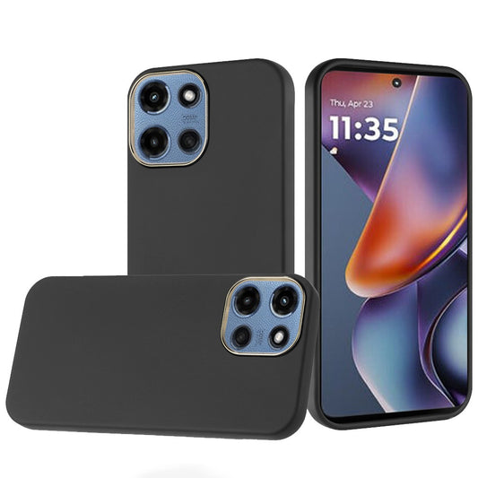 Moto G 5G 2025/2026 - G Play 2026 - Classy Slick Chromed Around Hybrid Case Cover - Black (1107534) (MSRP 49.99)