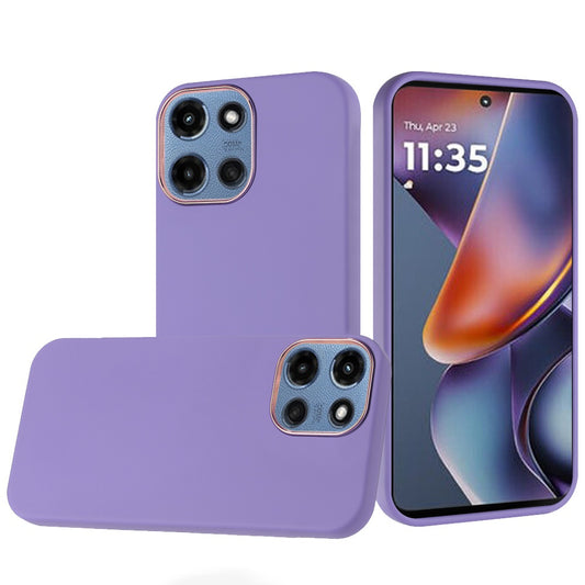 Motorola Moto G 5G 2025 Classy Slick Chromed Around Hybrid Case Cover - Dark Purple ( 1103609) (MSRP $49.99)