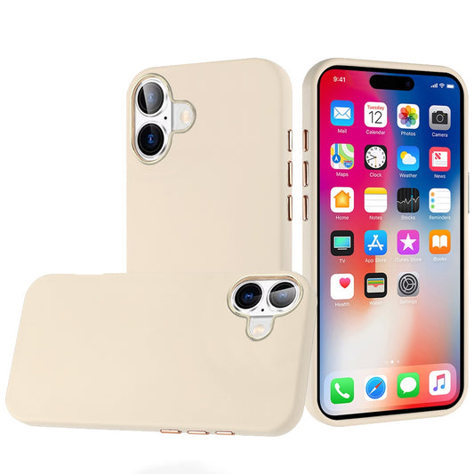 iPhone 16 Plus 6.7 inch Classy Slick Chromed Around Hybrid Case Cover - White (1107431)
