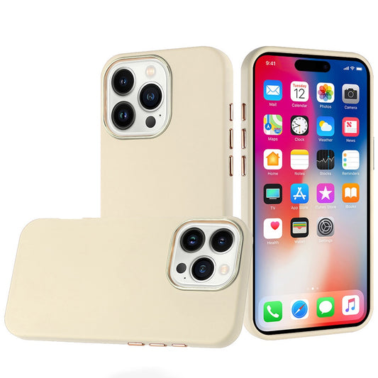 iPhone 16 Pro 6.3 inch Classy Slick Chromed Around Hybrid Case Cover - White (1107434)