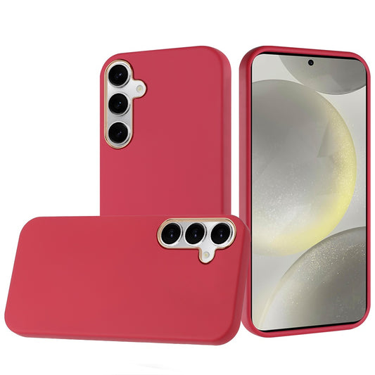 Samsung s25/s24 Classy Slick Chromed Around Hybrid Case Cover - Burgundy (1102668)
