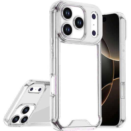 iPhone 17 Pro Max Colored Shockproof Transparent Hard PC TPU Hybrid Case Cover - Clear/Clear (1103210) (MSRP $49.99)