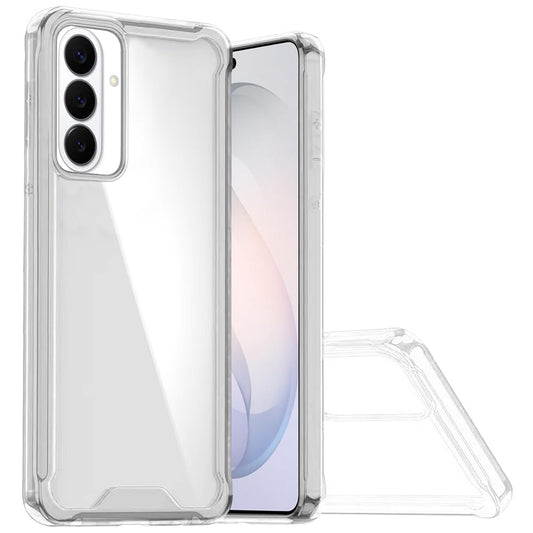 Samsung Galaxy s26 FE Colored Shockproof Transparent Hard PC TPU Hybrid Case Cover - Clear/Clear (1108153) (MSRP $49.99)