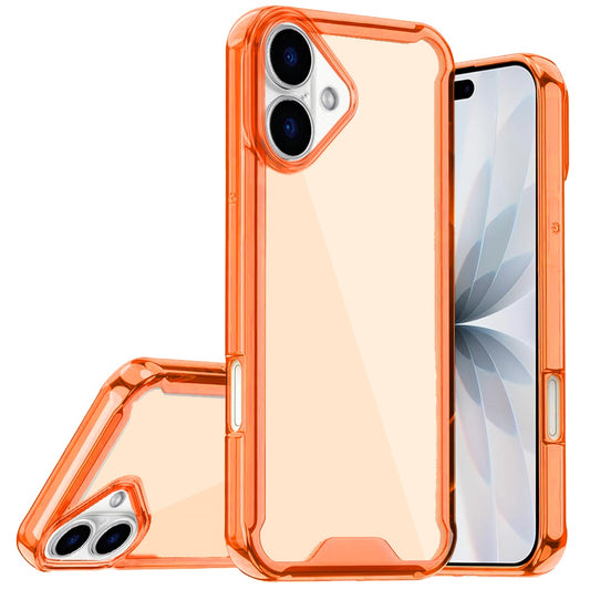 iPhone 17 Colored Shockproof Transparent Hard PC TPU Hybrid Case Cover - Cosmic Orange ( 1103624) (MSRP $39.99)