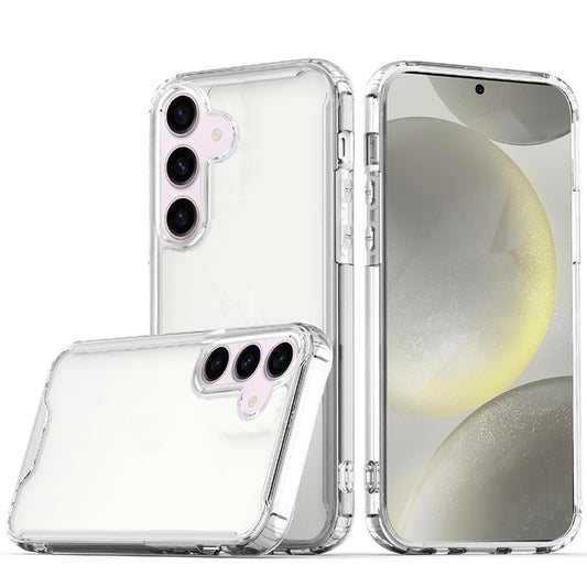 Samsung s25/s24 Colored Shockproof Transparent Hard PC TPU Hybrid Case Cover - Clear/Clear (1102667)