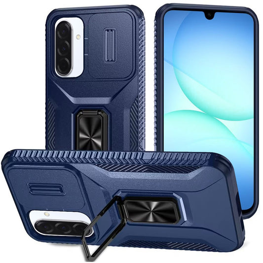 Samsung A17 5G / A16 5G Complete Magnetic Metal Ring Stand Camera Protection Hybrid - Blue (1107552) (MSRP 49.99)