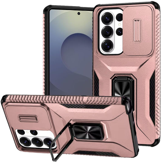 Samsung s26 Ultra Complete Magnetic Metal Ring Stand Camera Protection Hybrid - Rose Gold ( 1107828) (MSRP $49.99)