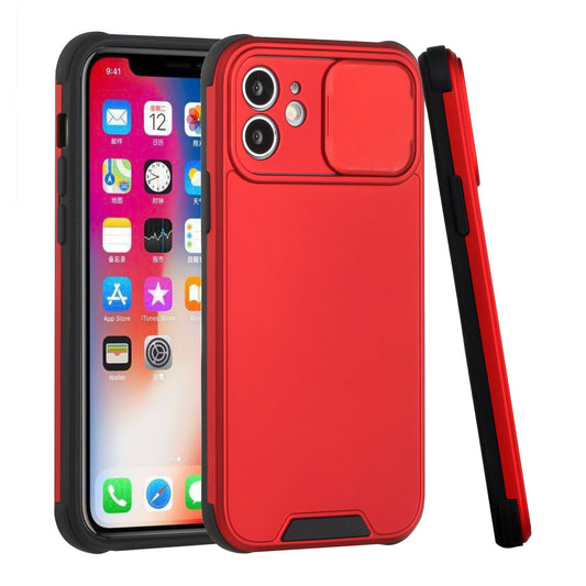 Apple iPhone 13 Pro Max Heavy Duty Camera Protection Shockproof Hybrid Case Cover - Red (1102746)