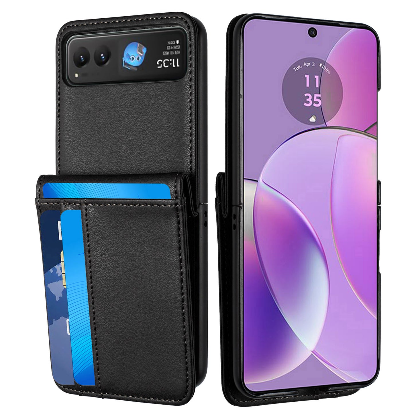 Motorola Razr 2025/2024 Card Slot Wallet Holder Case Cover - Black (1107559)