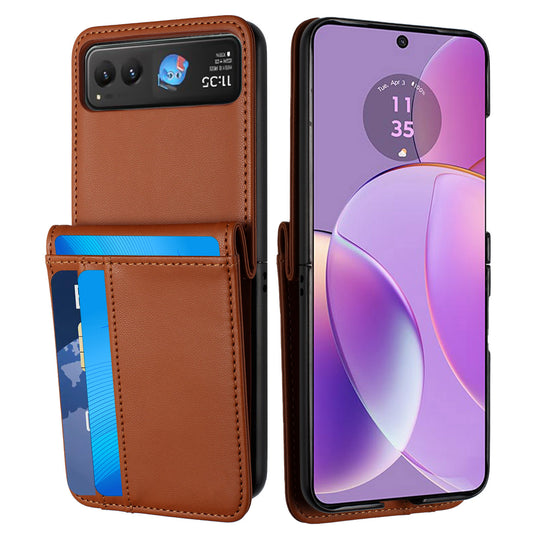 Motorola Razr 2024 Card Slot Wallet Holder Case Cover - Brown (1107560)