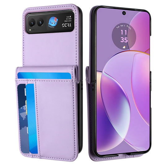 Motorola Razr 2023 Card Slot Wallet Holder Case Cover - Light Purple (1106398)