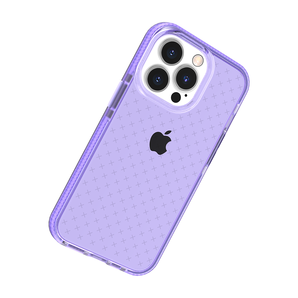 Apple iPhone 13 Pro CROSS Design Ultra Thick 3.0mm Transparent ShockProof Hybrid Case Cover - Purple (1102773)
