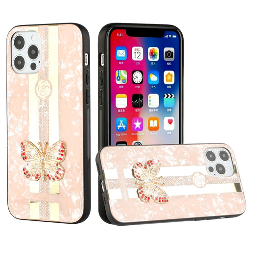 Apple iPhone XR Diamond Bling Glitter Case Cover - Gold Butterfly (1103028)