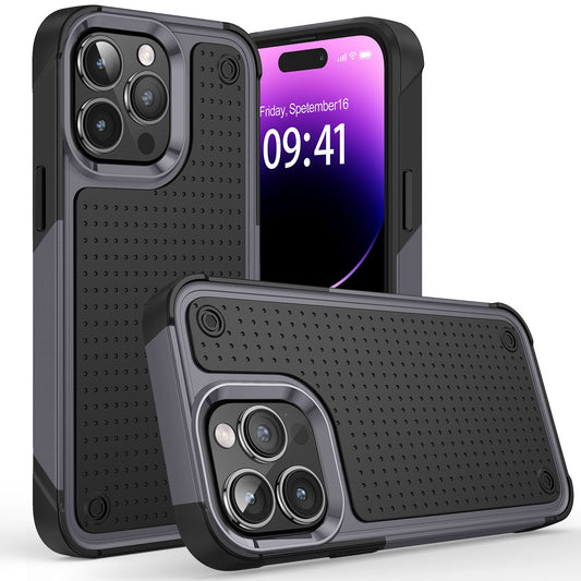 Apple iPhone 11 (XI6.1) DOT Thick Beautiful Hybrid Case Cover - Black/Gray (1107064)