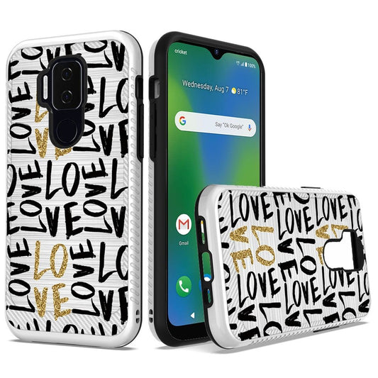 Cricket Influence Design Slim Brushed Hybrid Cover Case - Love In Gold (1101244)