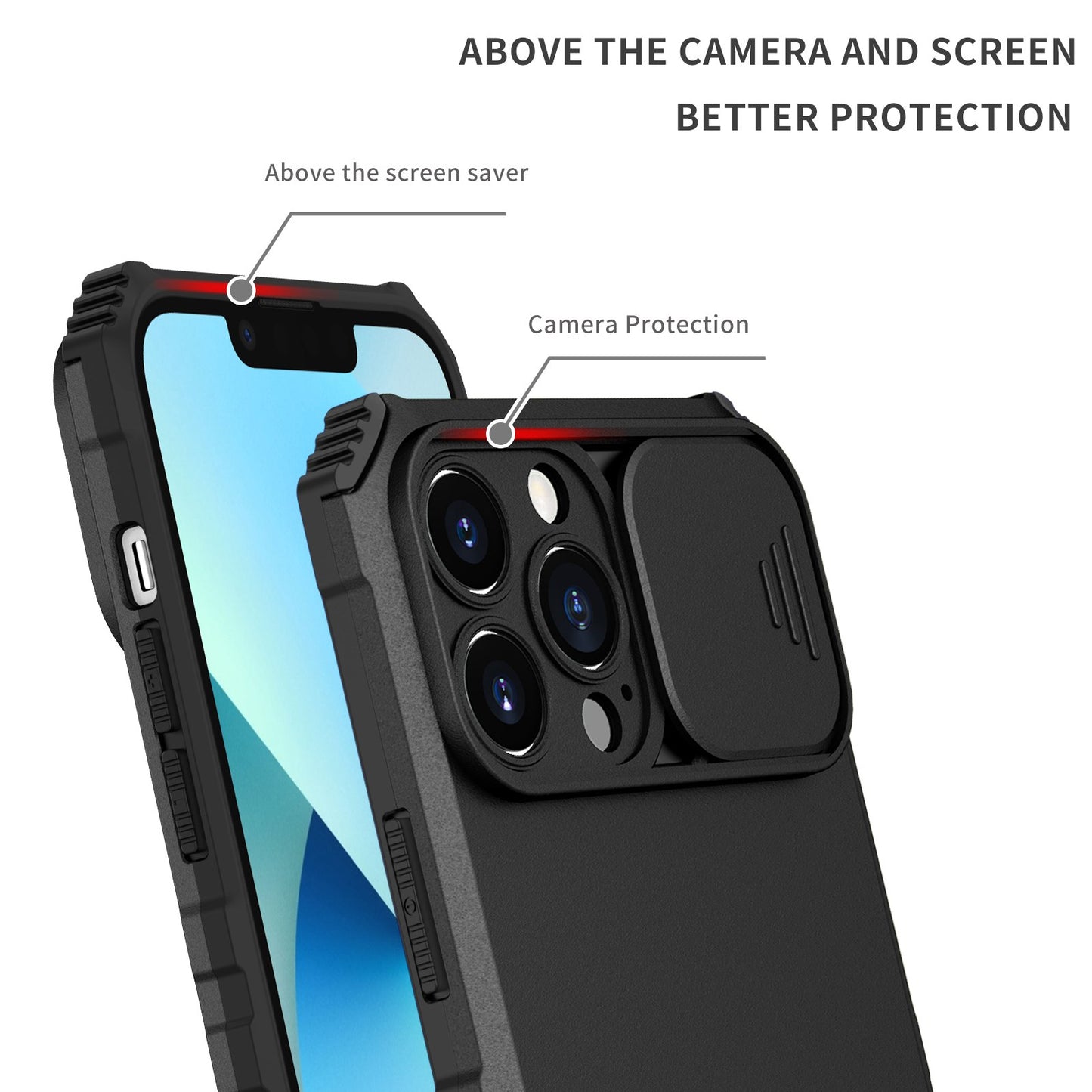Apple iPhone 11 (XI6.1) Easy Viewing Kickstand Camera Protection Hybrid Case Cover - Black (1105636)