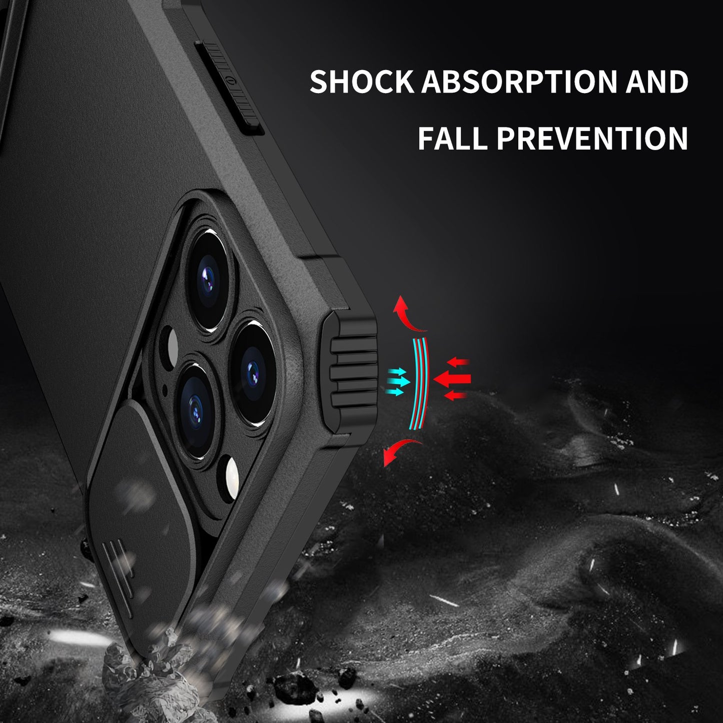 Apple iPhone 11 (XI6.1) Easy Viewing Kickstand Camera Protection Hybrid Case Cover - Black (1105636)