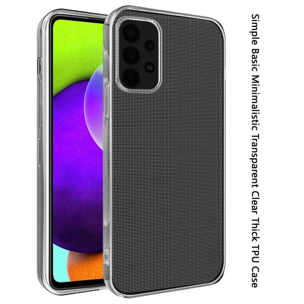 Samsung Galaxy A52 5G Simple Basic Minimalistic Transparent Clear Thick TPU Case Cover - Clear (1103383)