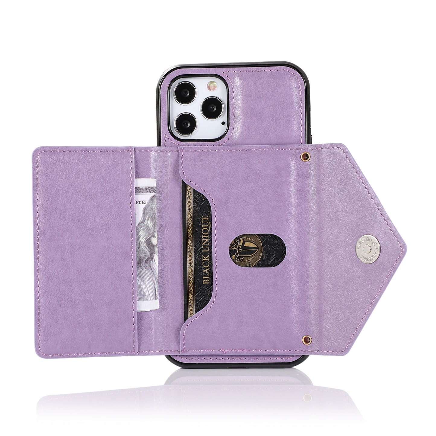 Samsung Galaxy A52 5G ELEGANT Wallet Case ID Money Holder Case Cover - Lavender (1101394)