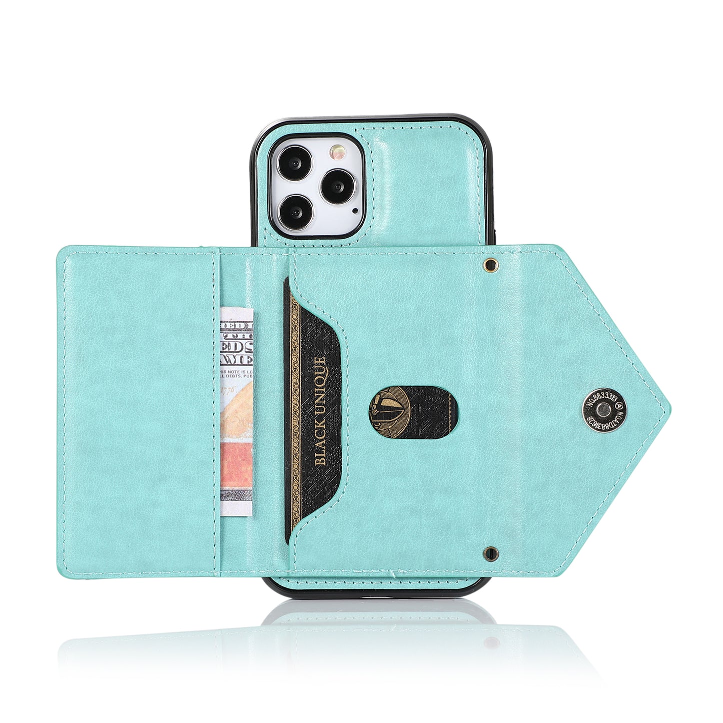 Apple iPhone SE2 (2020) 8/7 ELEGANT Wallet Case ID Money Holder Case Cover - Teal (1101437)