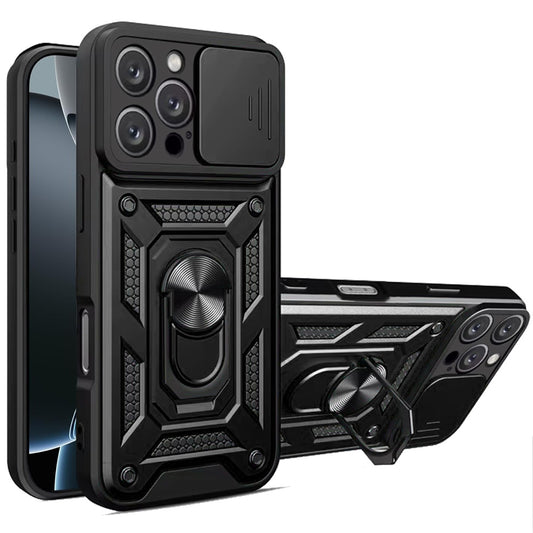 iPhone 16 Pro Max 6.9 inch ELITE Camera Push Magnetic Ring Stand Hybrid Case Cover - Black  (11037786) ($39.99 MSRP)