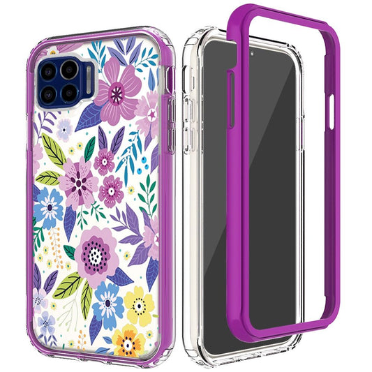 Moto One 5G 6.7 Essence Beautiful Design Hybrid Shockproof Case Cover - Flowers (1101873)