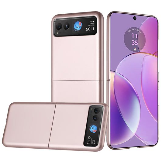 Motorola Razr 2024 Flip Snap On Premium Matte Finish Case Cover - Rose Gold (1107139)