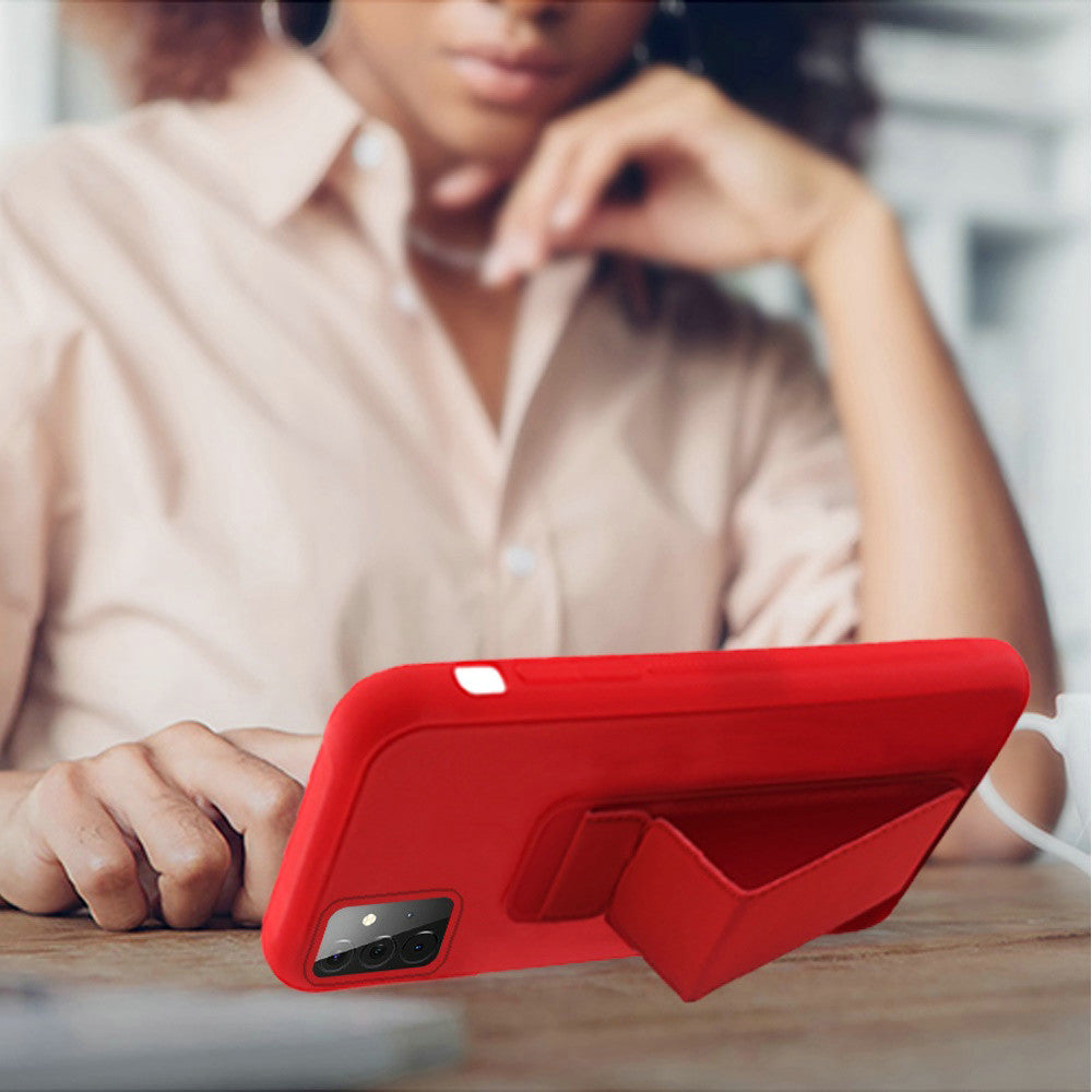 Samsung A52 5G Foldable Magnetic Kickstand Vegan Case Cover - Red (1101082)