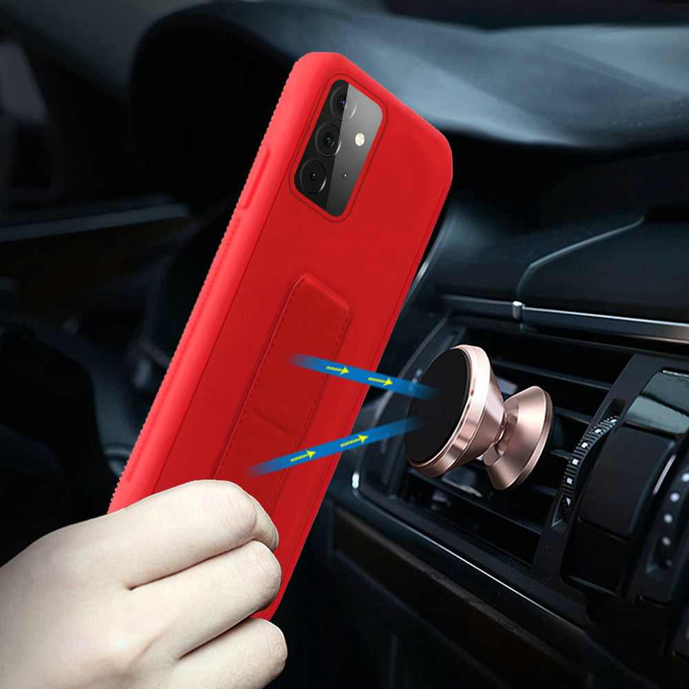Samsung A52 5G Foldable Magnetic Kickstand Vegan Case Cover - Red (1101082)