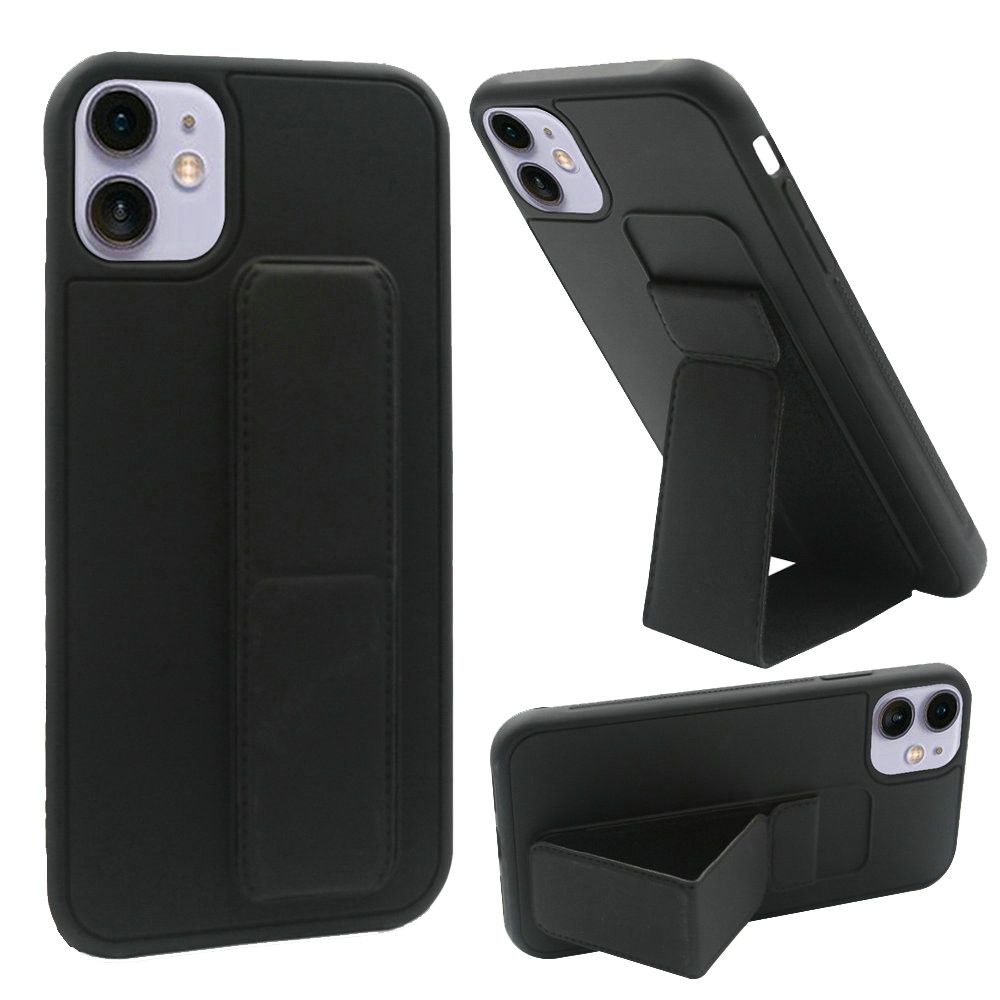 Apple iPhone 12 Mini 5.4 Foldable Magnetic Kickstand Vegan Case- Black (110277)