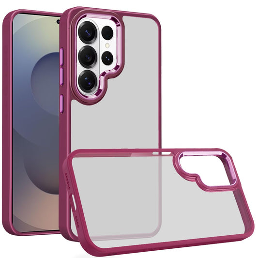 Samsung s26 Ultra Finest Transparent Thick Acrylic Hybrid Metal Buttons Cover Case - Burgundy ( 1107832) (MSRP $49.99)