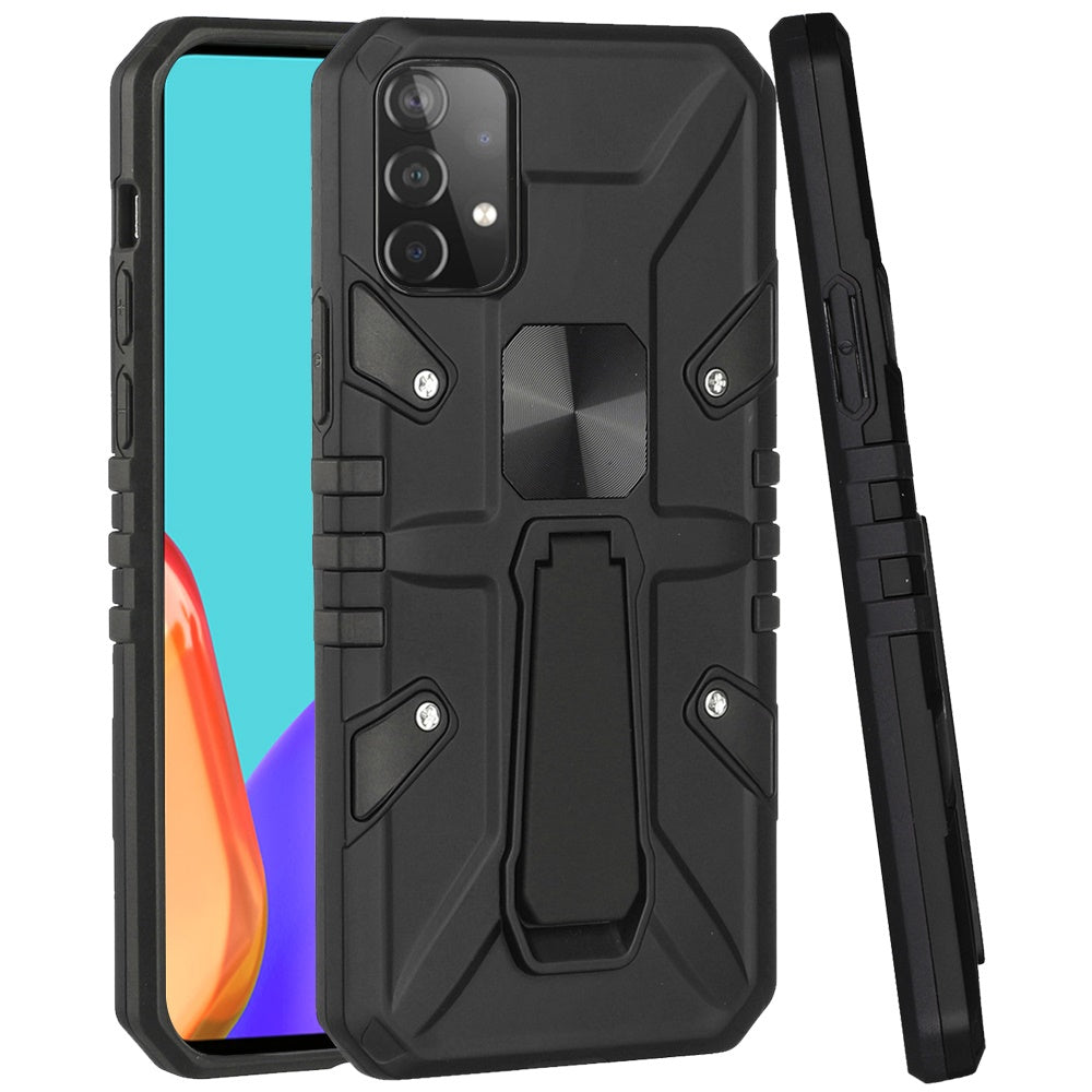 Samsung Galaxy A52 5G Force Magnetic Tough Kickstand Hybrid Case Cover - Black (1103385)