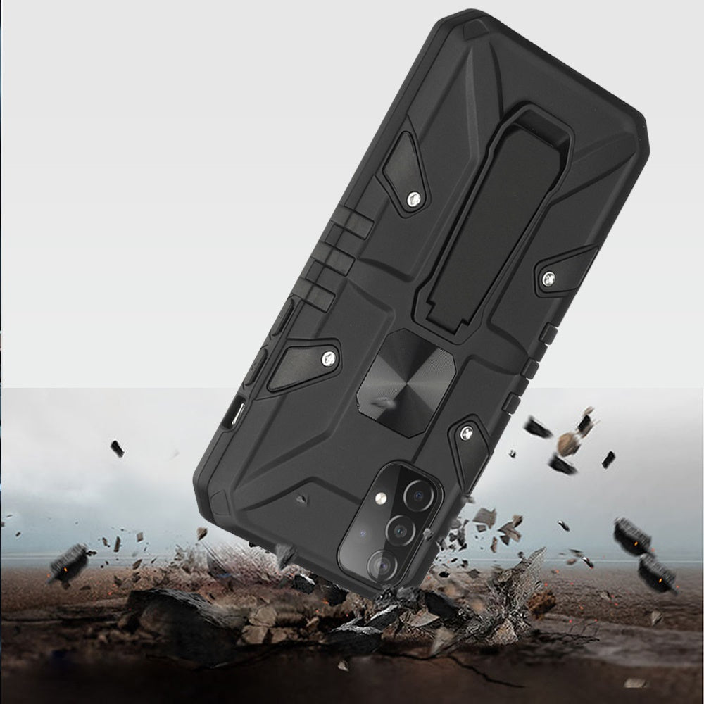 Samsung Galaxy A52 5G Force Magnetic Tough Kickstand Hybrid Case Cover - Black (1103385)