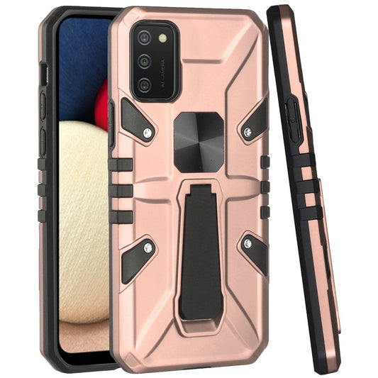 Samsung A02s Force Magnetic Tough Kickstand Hybrid Case Cover - Rose Gold (1100921)