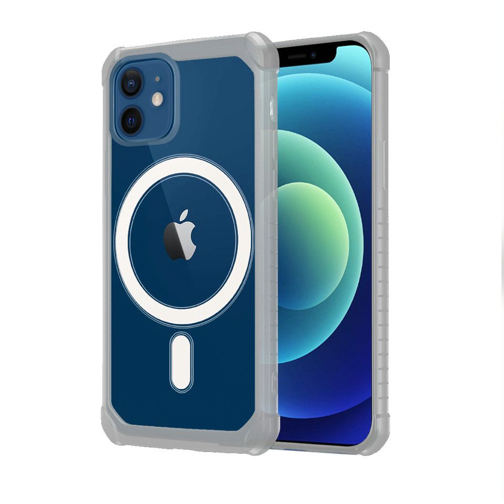 Apple iPhone 12 Mini 5.4 MegSafe Magnet Frosted Bumper Case Cover - Clear/Clear (1101835)