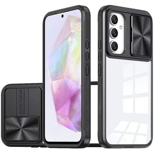 Samsung Galaxy A36 Fusion Transparent Clear Hybrid Case Cover - Black (1102985)