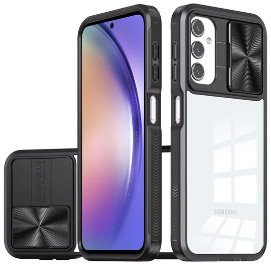 Samsung A54 Fusion Transparent Clear Hybrid Case Cover - Black (1107731)
