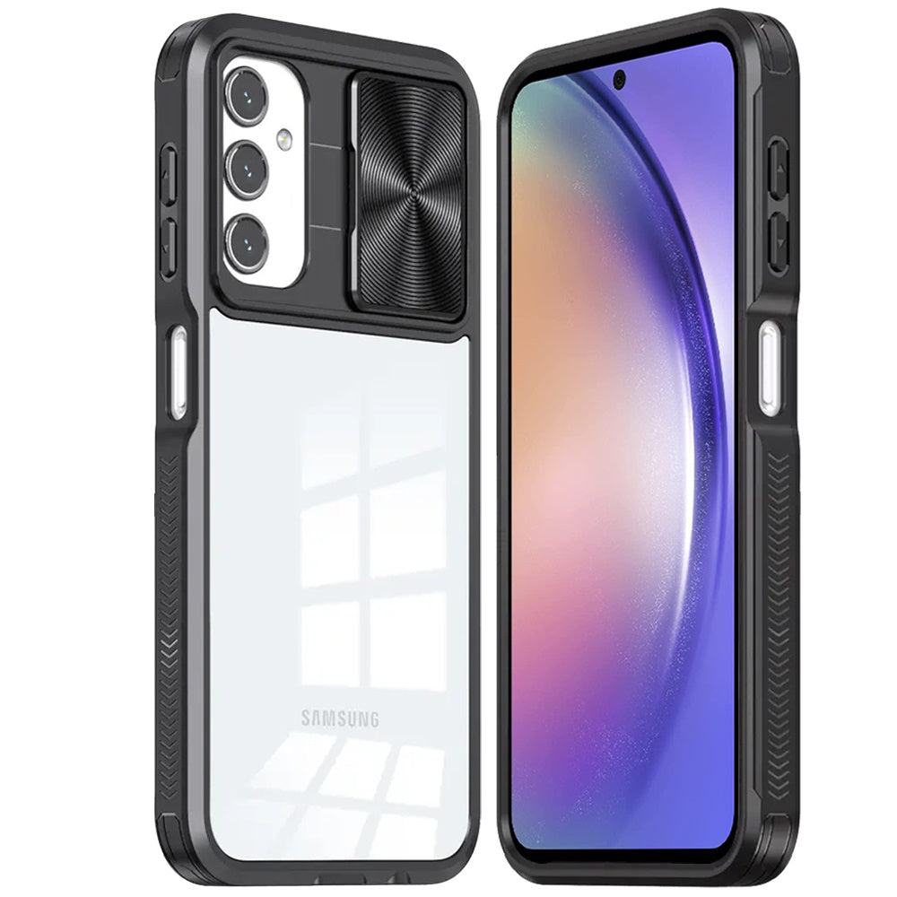 Samsung A54 Fusion Transparent Clear Hybrid Case Cover - Black (1107731)