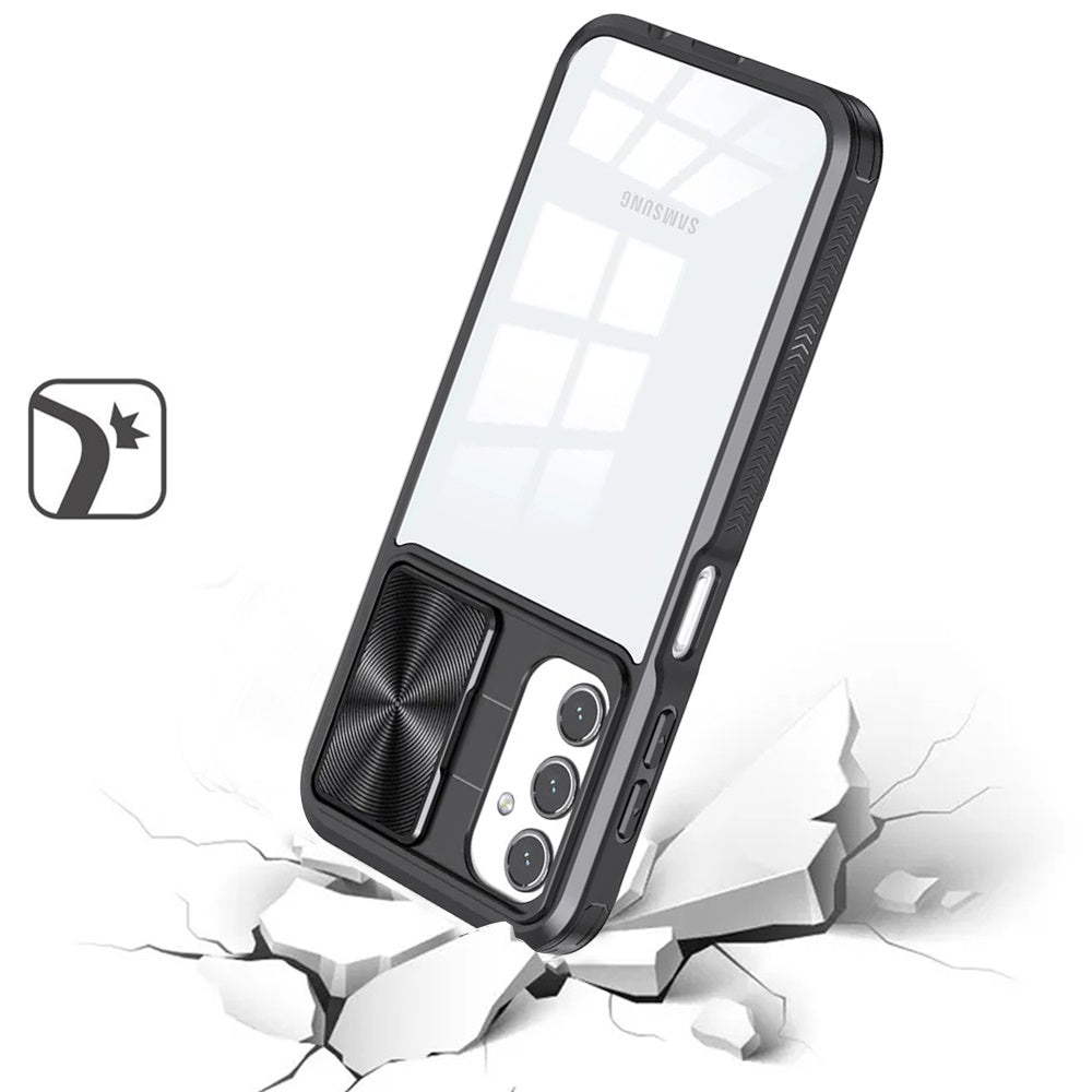 Samsung A54 Fusion Transparent Clear Hybrid Case Cover - Black (1107731)