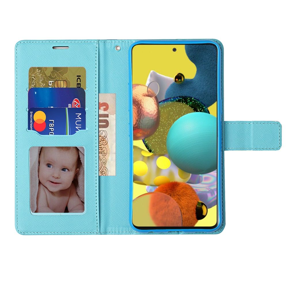 Galaxy A51 5G Vegan Design Wallet ID Card Case Cover - Live Life (10992)