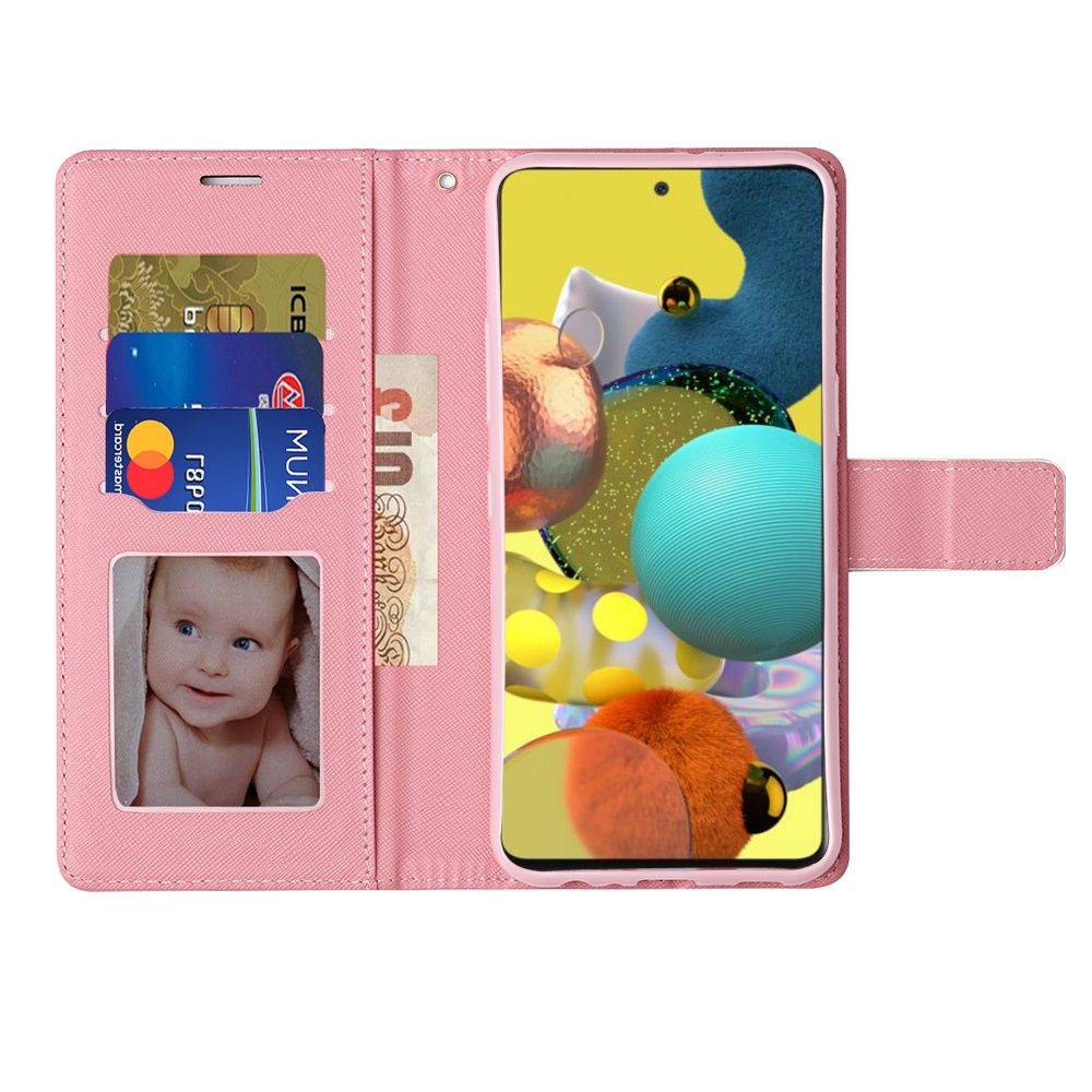 Galaxy A51 5G Vegan Design Wallet ID Card Case Cover - Marble (10993)